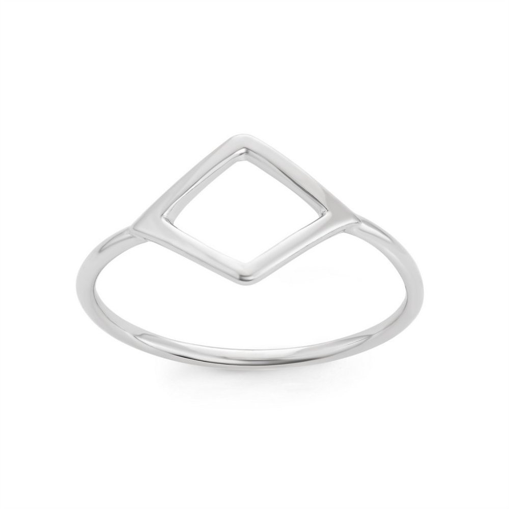 Sterling Silver Small Open Square Ring